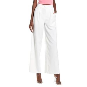 Endless Rose Wide Leg Pant Women White Dress NWT